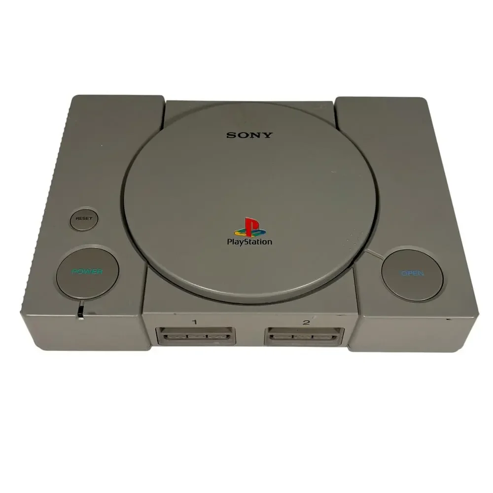 Sony Playstation 1 PS1 Game Console 3 Remotes Cables Game Enhancer TESTED WORKS